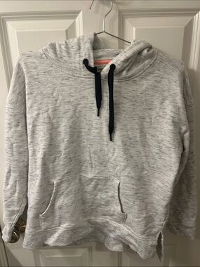 Calvin Klein Performance Light Gray Marled Hoodie with Black Drawcords
